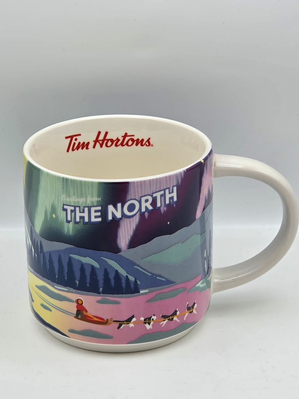 NEW Tim Hortons Travel Collection Mug The North Aurora Borealis 16oz Ceramic